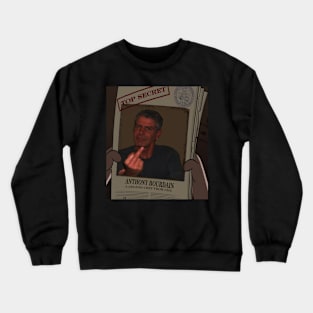 anthony bourdain-animation in the newspaper Crewneck Sweatshirt